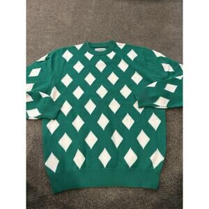 Bogey Boys Diamond Sweater Green Men’s Size‎ Large